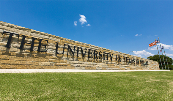 The University of Texas at Dallas sign